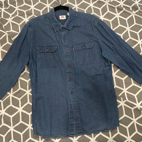 Levi's Long Sleeve Denim Shirt - Men's Large - Picture 1 of 5